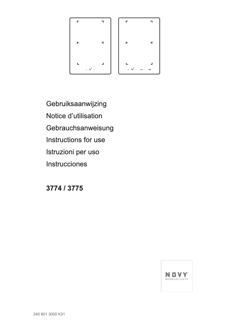 Page n°1 - Manuel utilisateur Novy Domino 3774