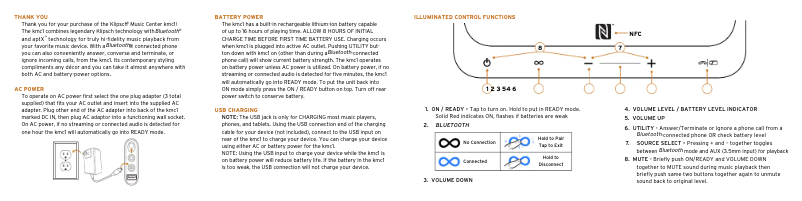 Image de la première page du manuel de l'appareil KMC 1