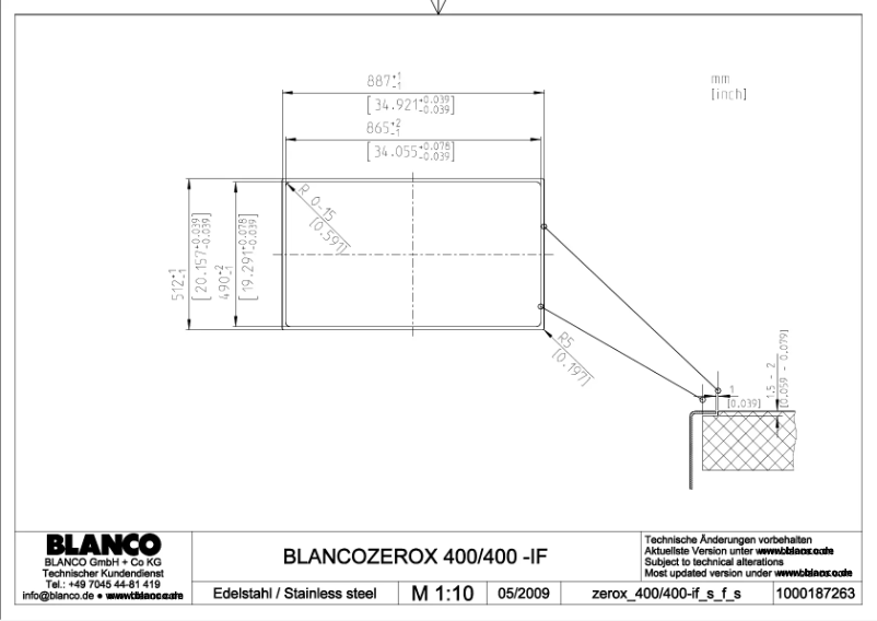 Page 1 de la notice Manuel utilisateur BLANCO ZEROX 400/400-IF/A