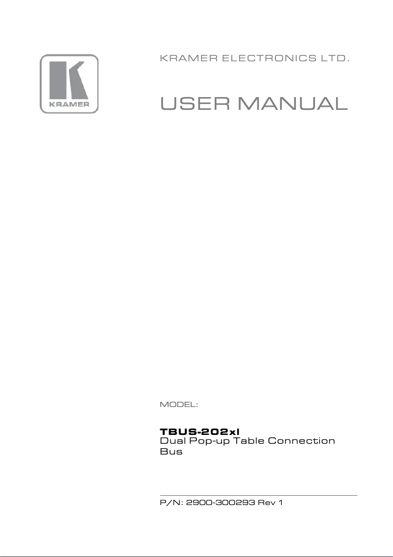 Image de la première page du manuel de l'appareil TBUS-202XL
