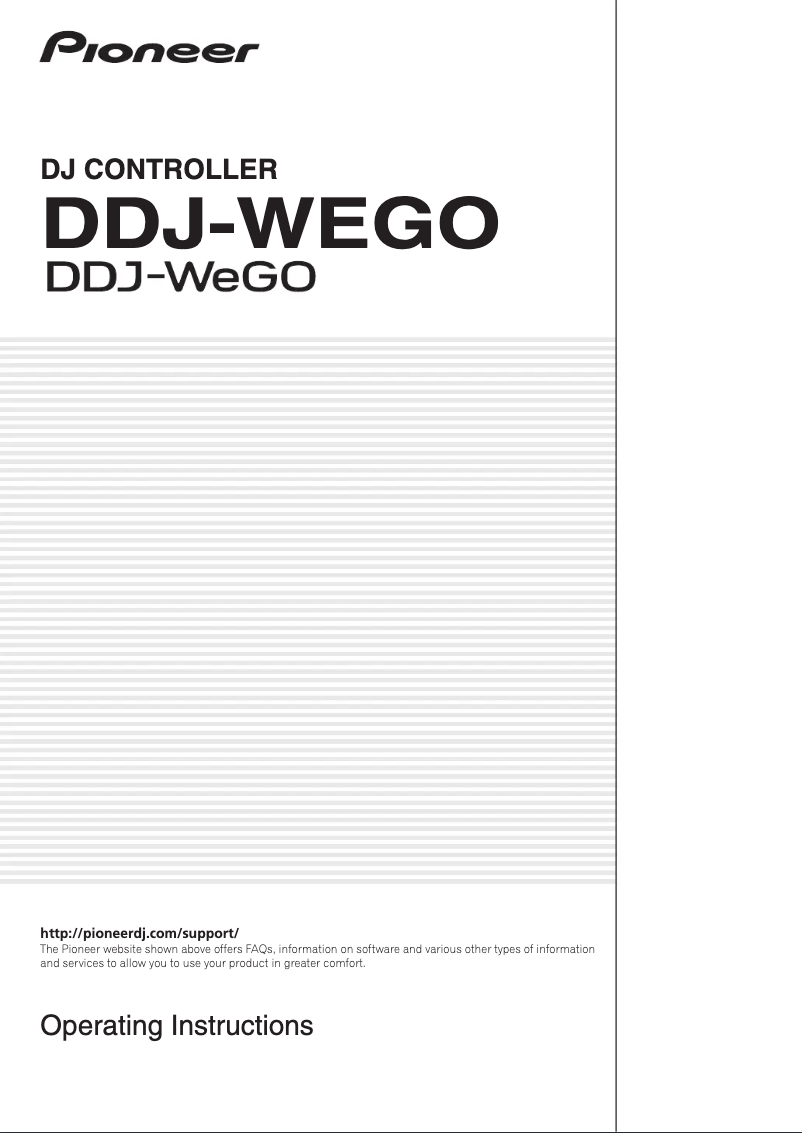 Page n°1 - Manuel utilisateur Pioneer DDJ-WEGO-R