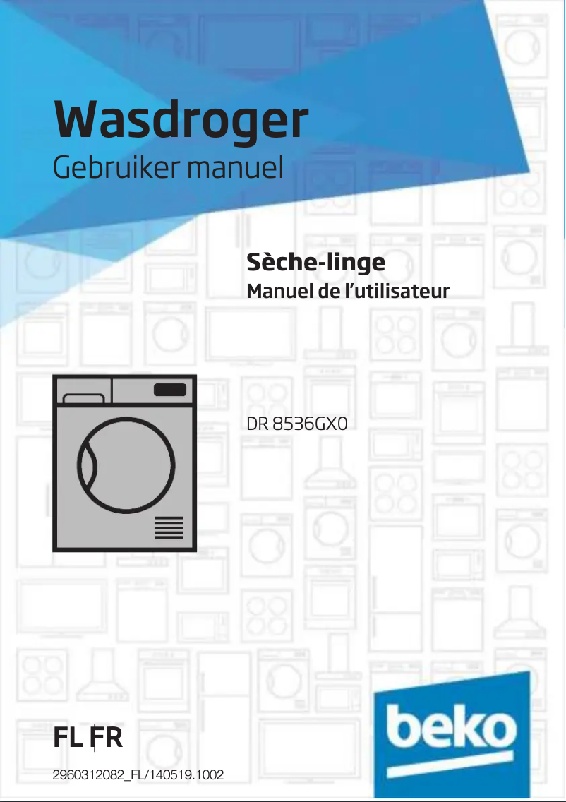 Page 1 de la notice Manuel utilisateur Beko DR8536GX0