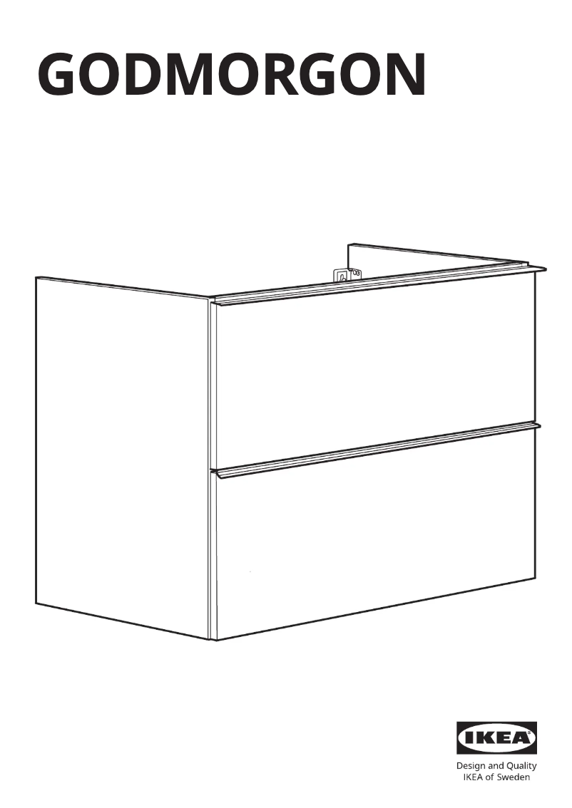 Page 1 de la notice Manuel utilisateur Ikea GODMORGON 601.809.94