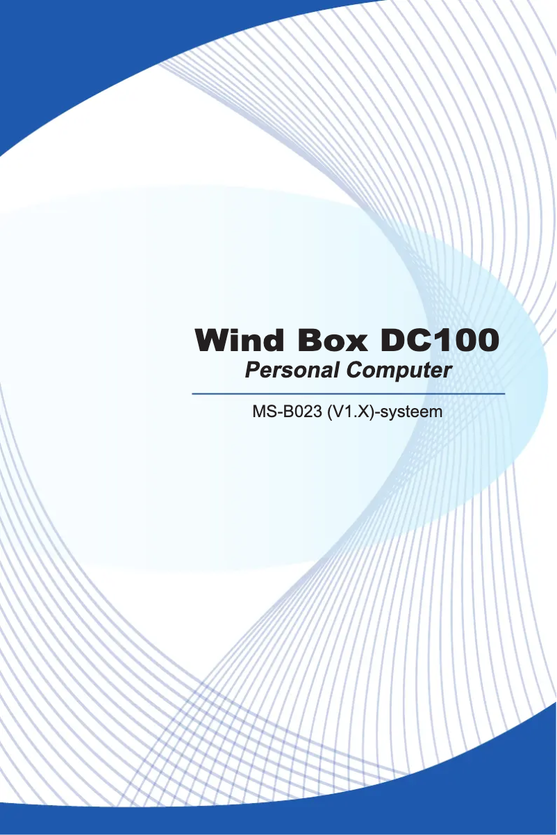 Image de la première page du manuel de l'appareil DC100-002FR