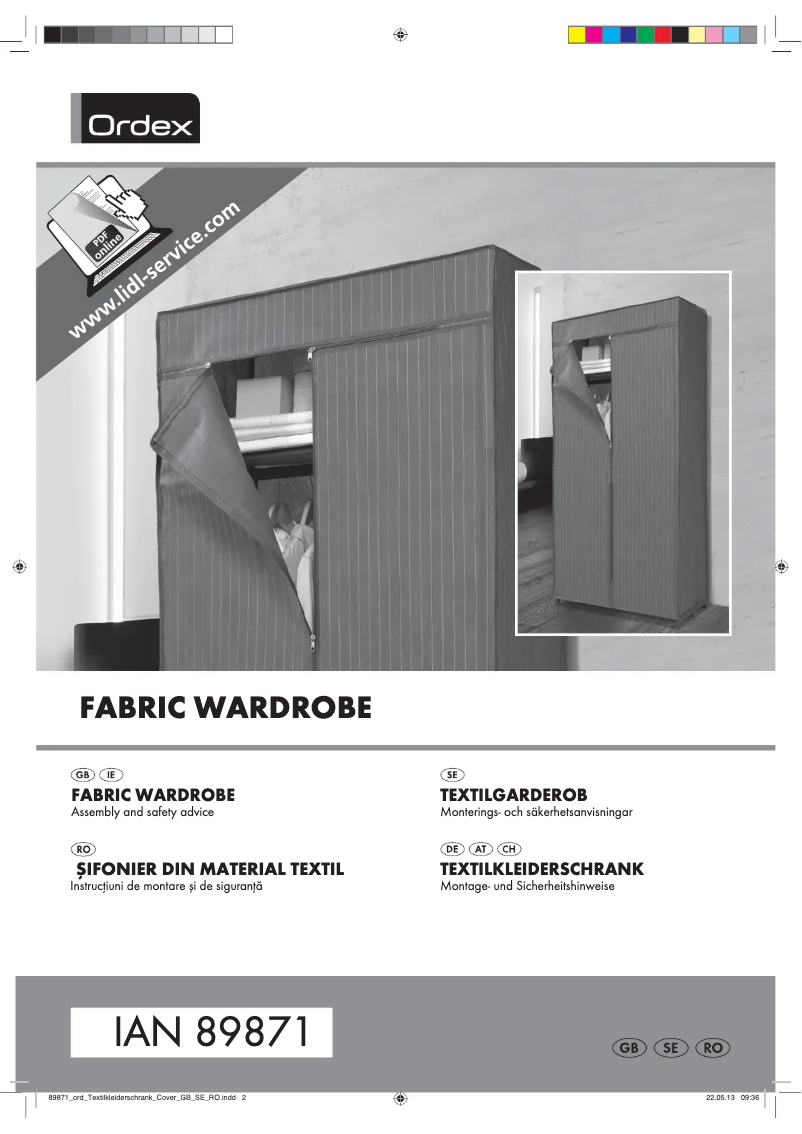 Page n°1 - Manuel utilisateur Ordex IAN 89871