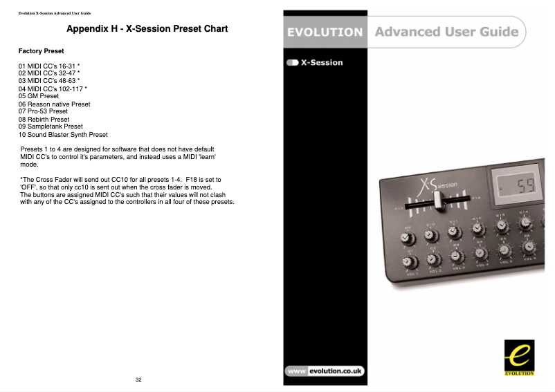 Page 1 de la notice Manuel utilisateur M-Audio X-Session UC-17