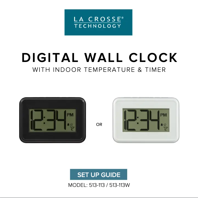 Page 1 de la notice Manuel utilisateur La Crosse Technology 513-113W