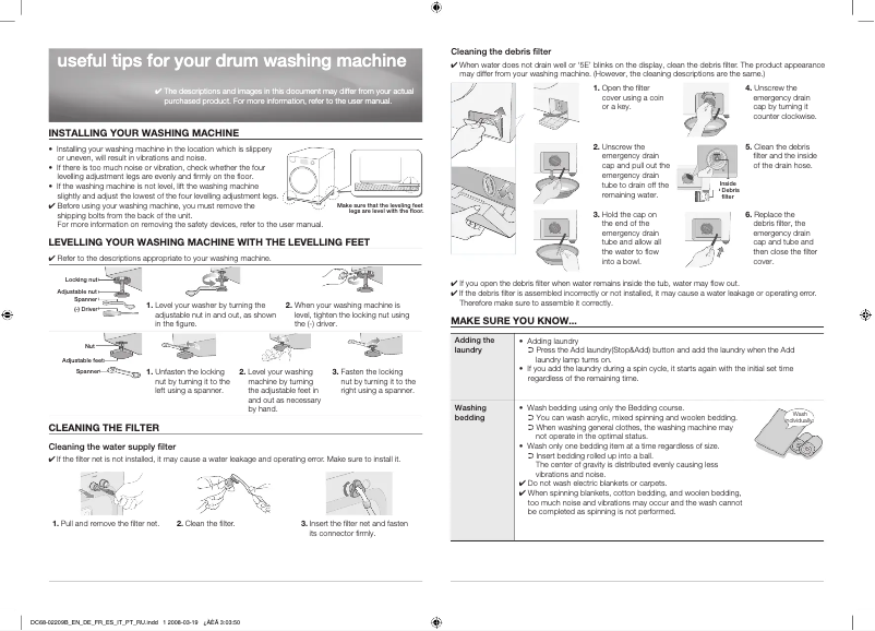 Page n°1 - Manuel utilisateur Samsung WF16J6500EV