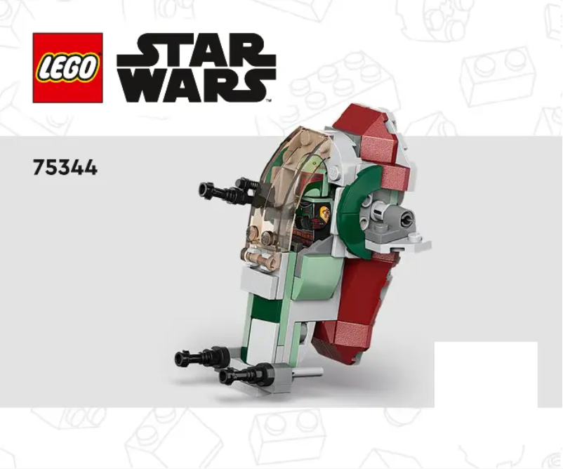 Page 1 de la notice Manuel utilisateur Lego Star Wars 75344
