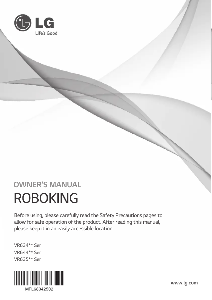 Page 1 de la notice Manuel utilisateur LG HOM-BOT VR64702 LVM