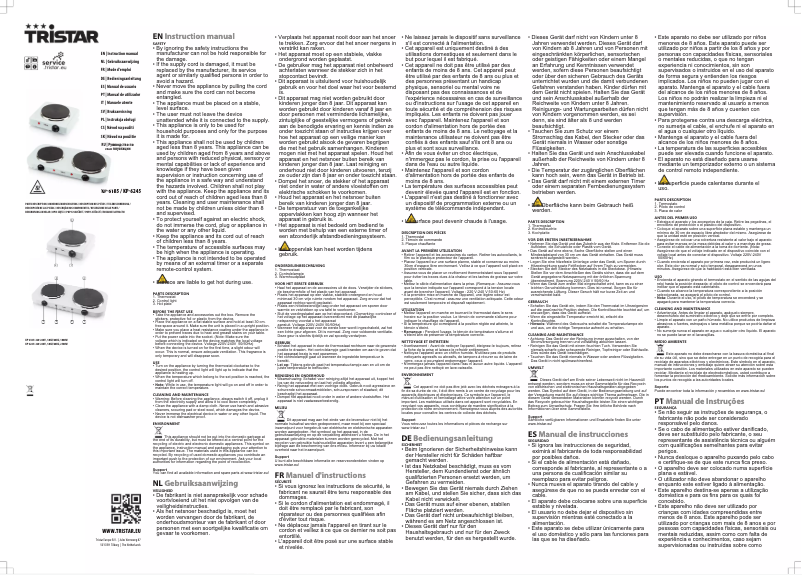 Página 1 del manual Manual de usuario TriStar KP-6185