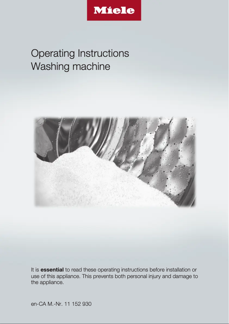 Page 1 de la notice Manuel utilisateur Miele WWH 660 WCS