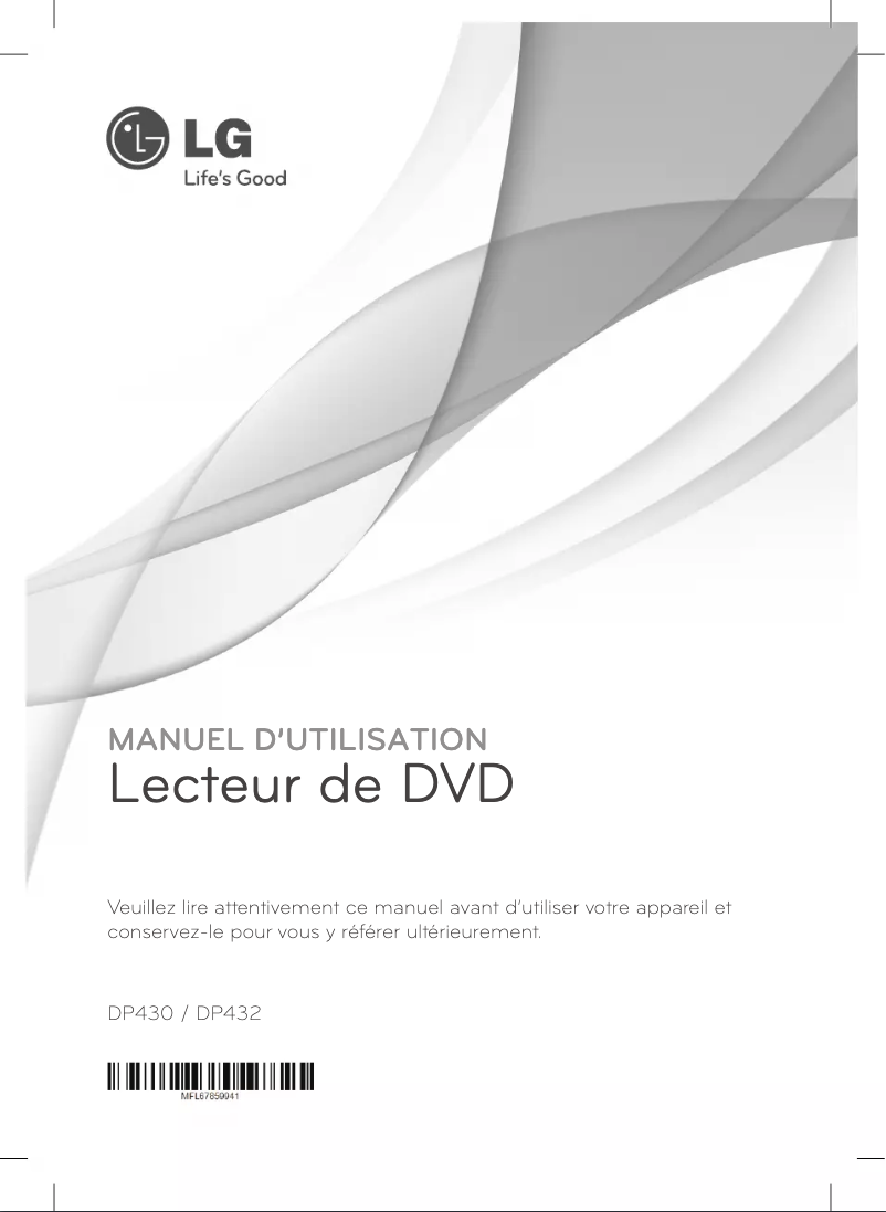 Page 1 de la notice Manuel utilisateur LG DP430