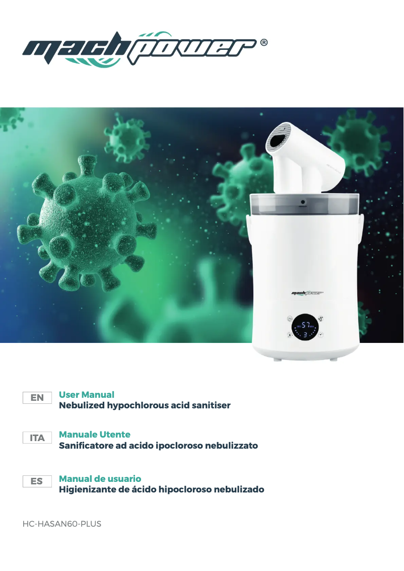 Imagen de la primera página del manual del dispositivo HC-HASAN60-PLUS