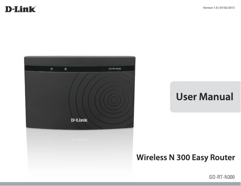 Image de la première page du manuel de l'appareil GO-RT-N300
