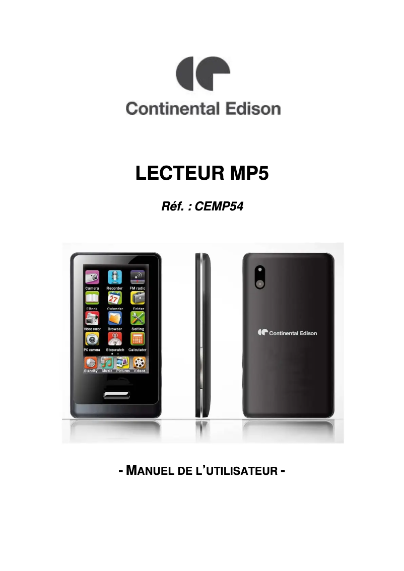 Image de la première page du manuel de l'appareil CEMP54