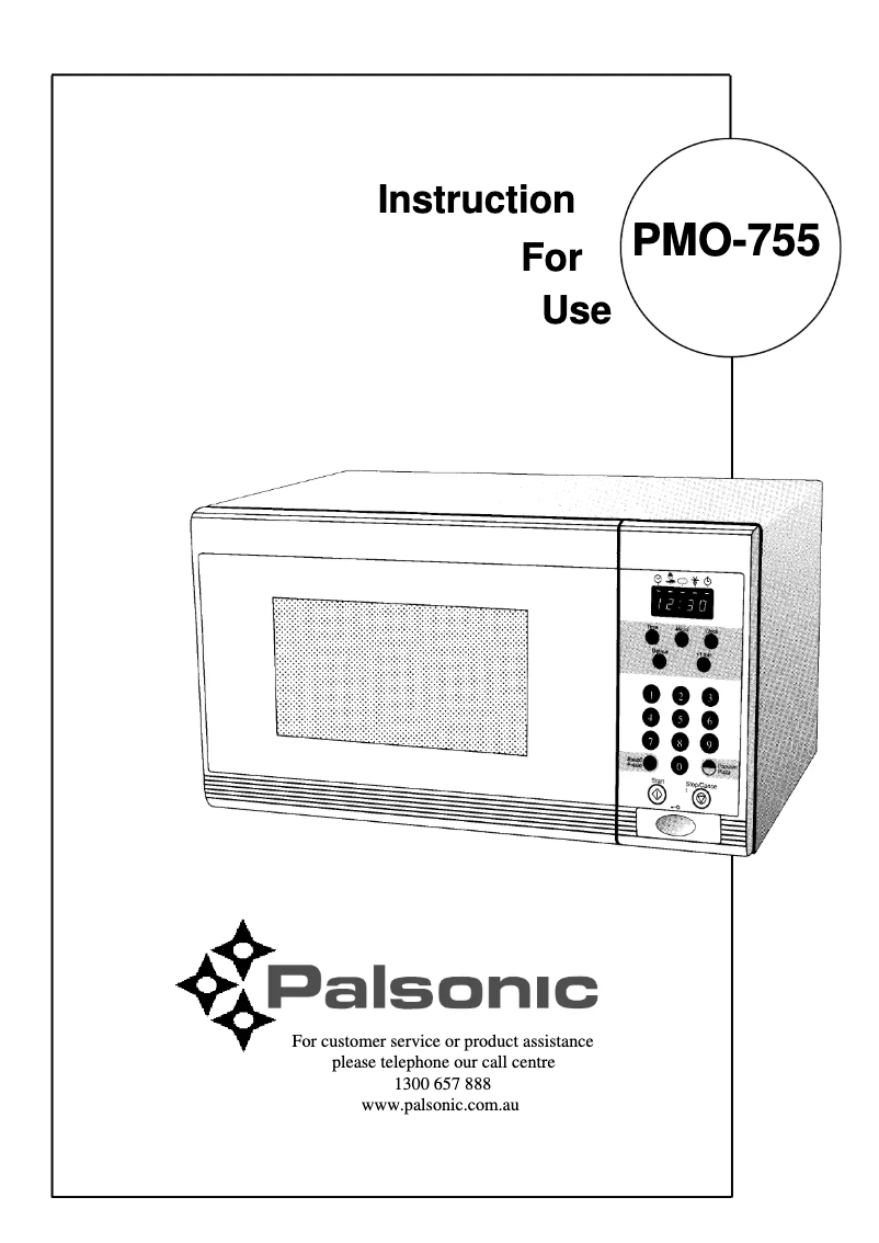 Page 1 de la notice Manuel utilisateur Palsonic PMO-755