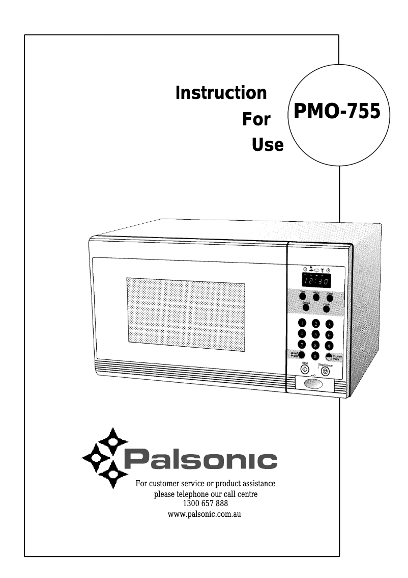 Page n°1 - Manuel utilisateur Palsonic PMO-755