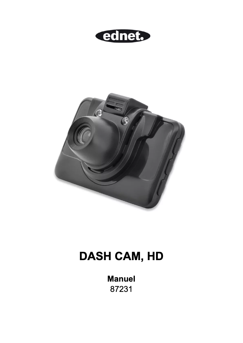 Página 1 del manual Manual de usuario Ednet Dash Cam HD 87231