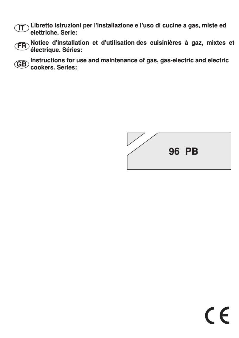 Page 1 de la notice Manuel utilisateur Bompani BO943CC/L