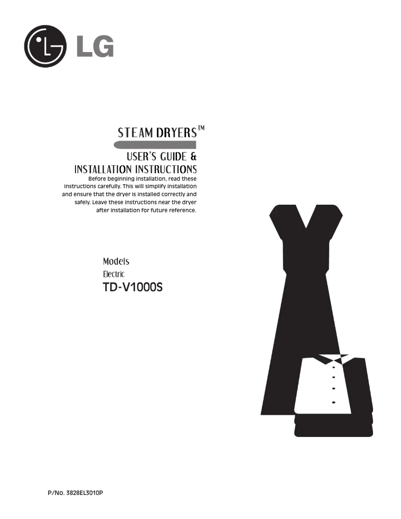 Page n°1 - Manuel utilisateur LG TD-V1000S