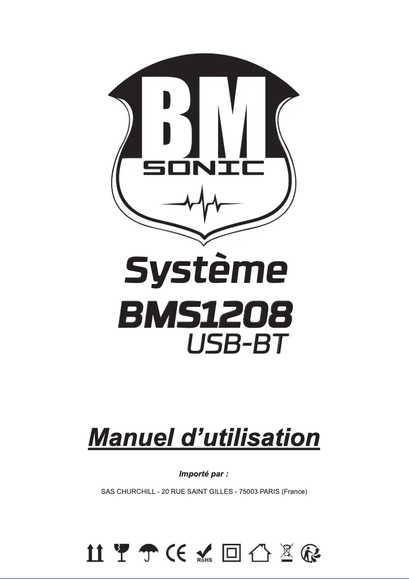 Page 1 de la notice Manuel utilisateur BM Sonic BMS1208