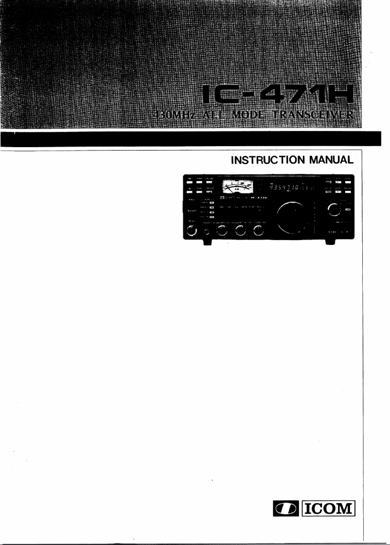 Page n°1 - Manuel utilisateur ICOM IC-471H