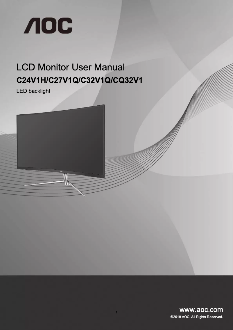Page 1 de la notice Manuel utilisateur AOC CQ32V1