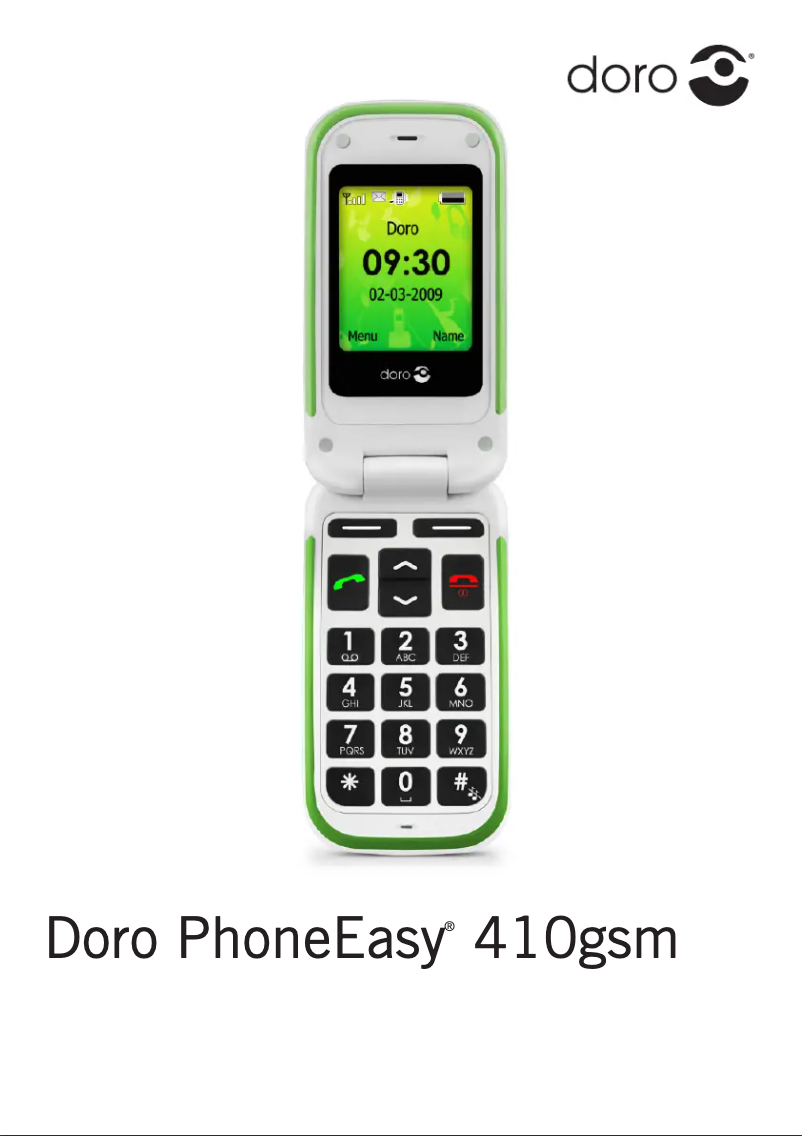 Page 1 de la notice Manuel utilisateur Doro PhoneEasy 410gsm