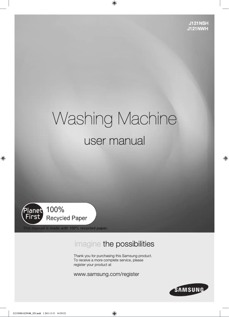 Image de la première page du manuel de l'appareil J1250NSH