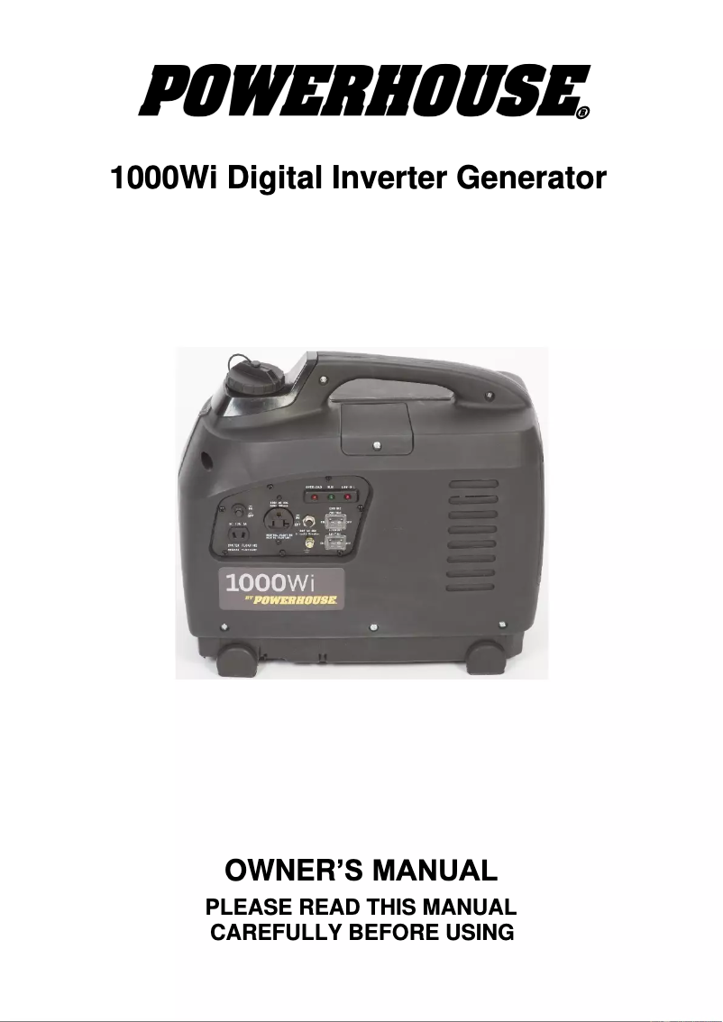 Image de la première page du manuel de l'appareil 1000Wi