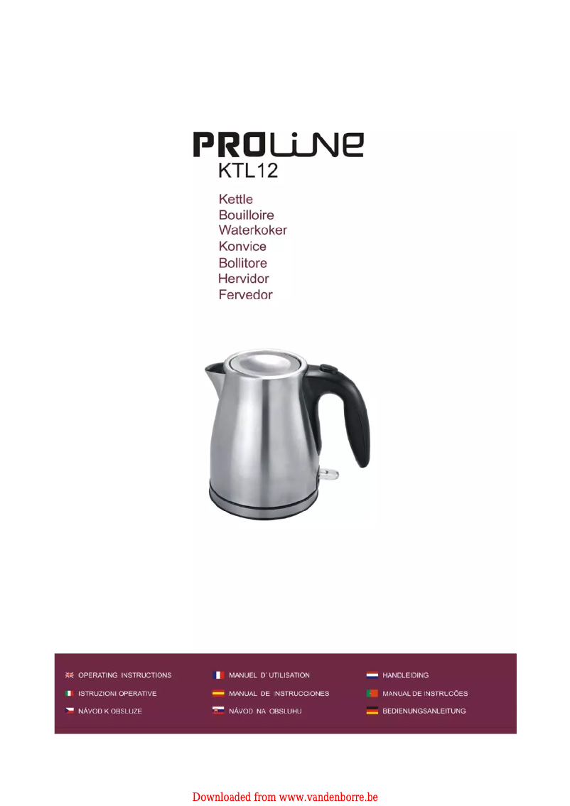 Page n°1 - Manuel utilisateur Proline Ktl 12