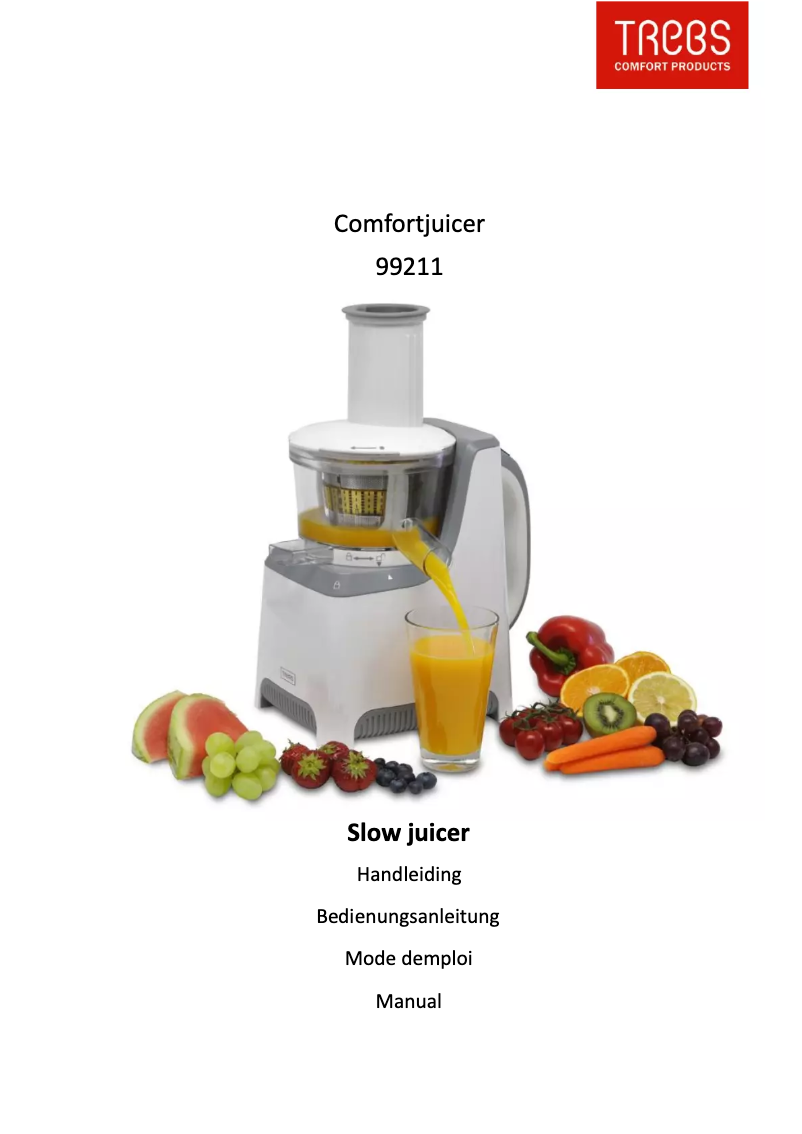 Page 1 de la notice Manuel utilisateur Trebs Comfortjuicer 99211