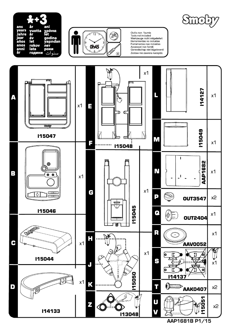 Page 1 de la notice Manuel utilisateur Smoby Cherry Kitchen