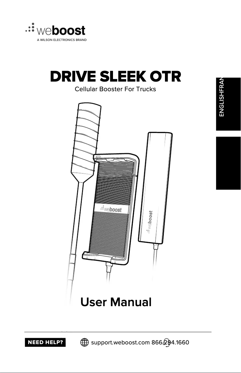 Image de la première page du manuel de l'appareil weBoost Drive Sleek OTR