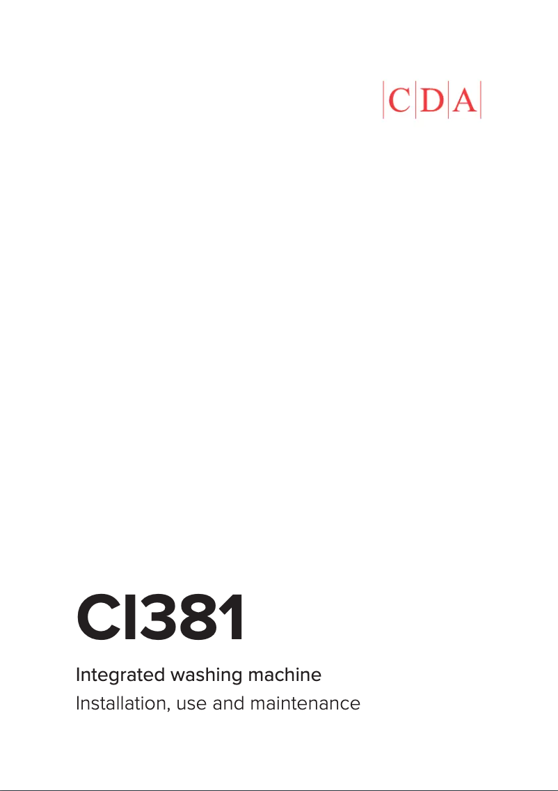 Image de la première page du manuel de l'appareil CI381