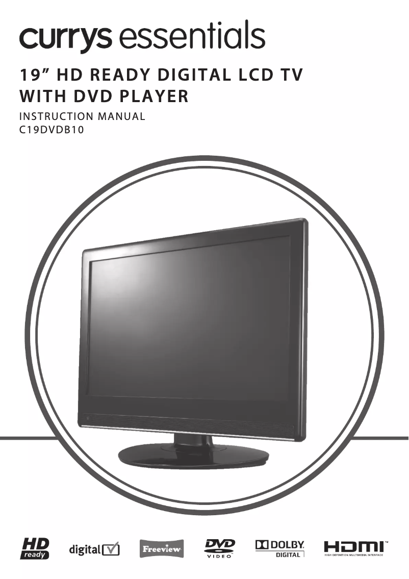 Page 1 de la notice Manuel utilisateur Currys Essentials C19DVDB10