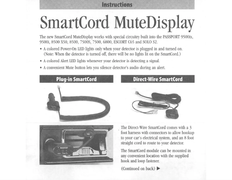 Image de la première page du manuel de l'appareil Direct Wire SmartCord