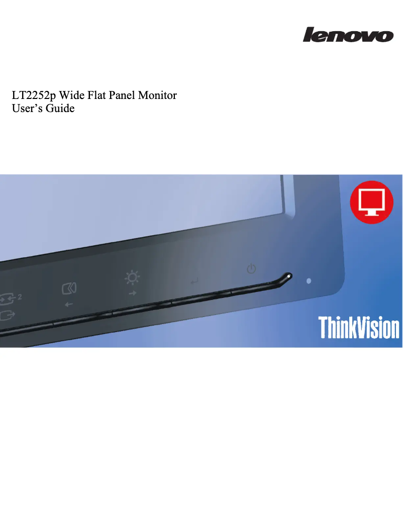 Page n°1 - Manuel utilisateur Lenovo ThinkVision LT2252p