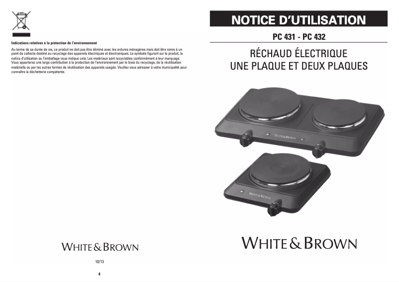 Page 1 of the manual User Manual White & Brown PC 432