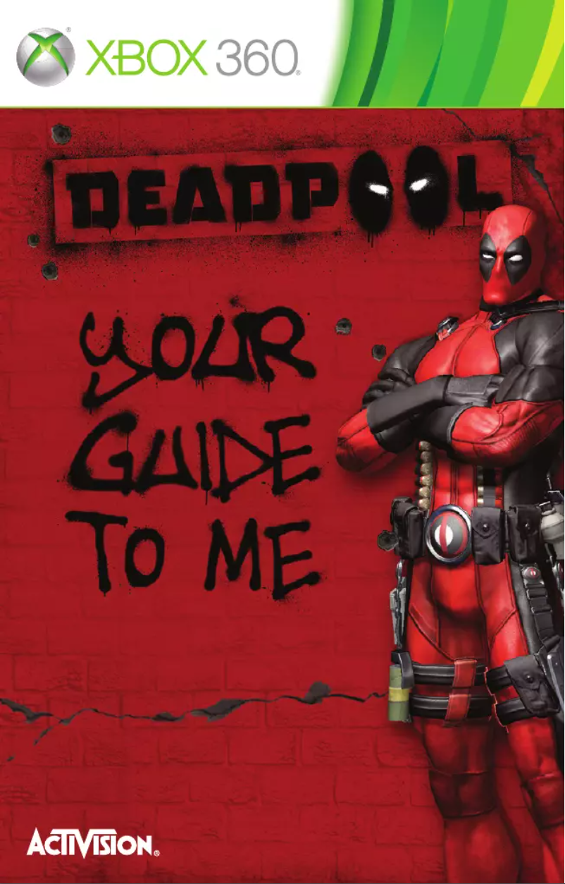 Image de la première page du manuel de l'appareil Deadpool (Xbox 360)