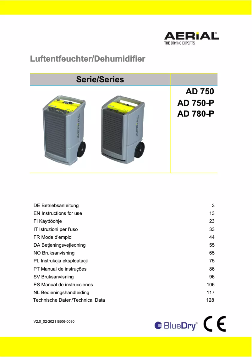 Image de la première page du manuel de l'appareil AD 780-P