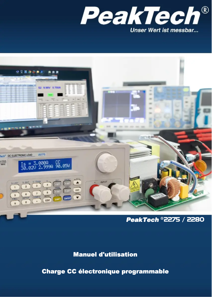 Page n°1 - Manuel utilisateur PeakTech 2275
