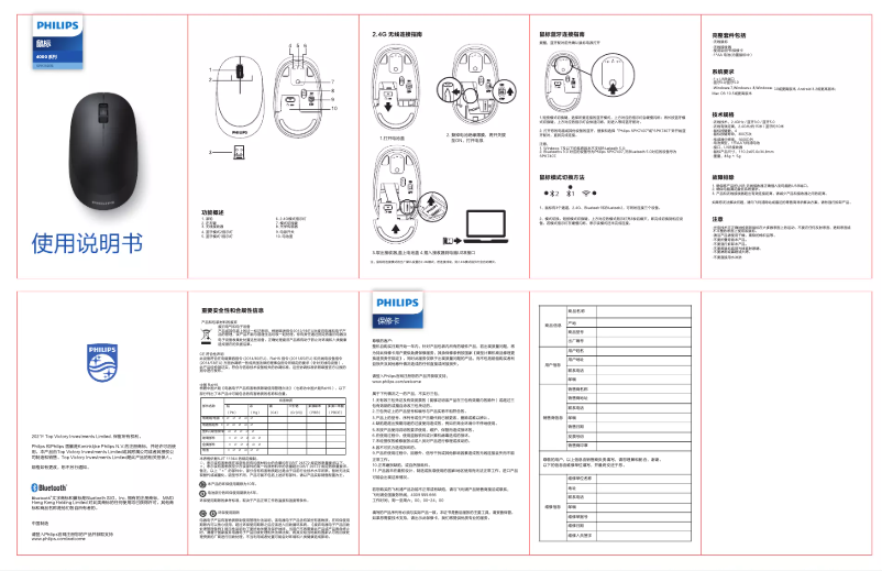 Page 1 of the manual Quick Start Guide Philips SPK7407B