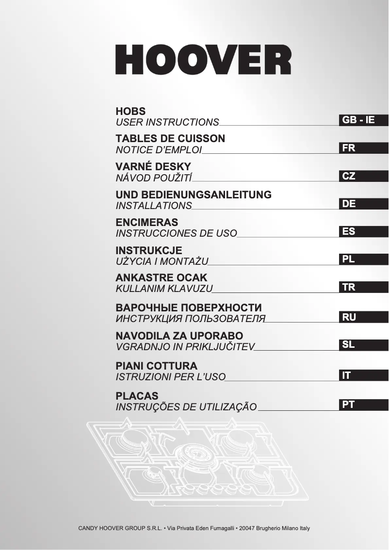 Page n°1 - Manuel utilisateur Hoover HGH 64SCW