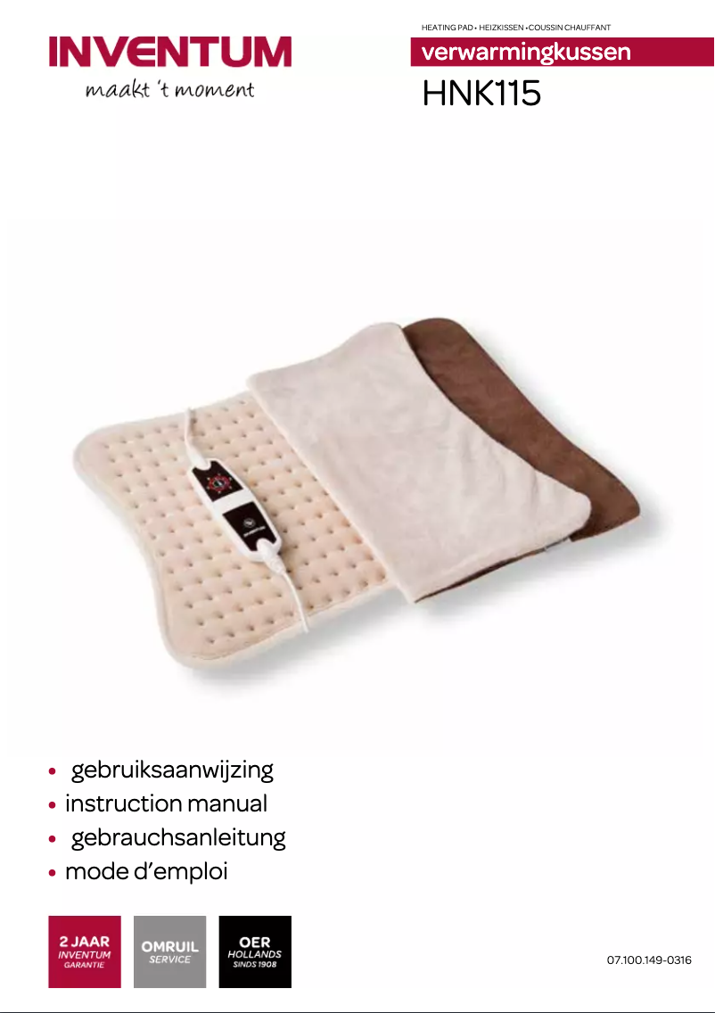 Page n°1 - Manuel utilisateur Inventum HNK115