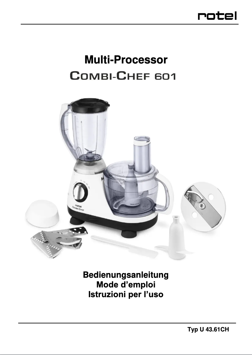 Image de la première page du manuel de l'appareil Combi-Chef 601