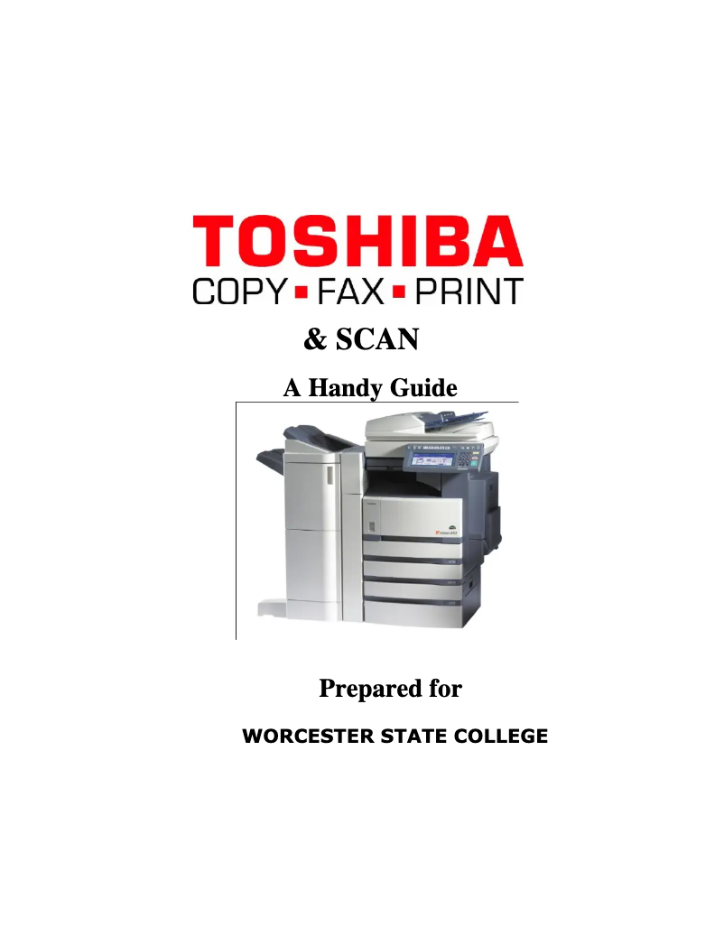 Page 1 de la notice Manuel utilisateur Toshiba e-studio 352