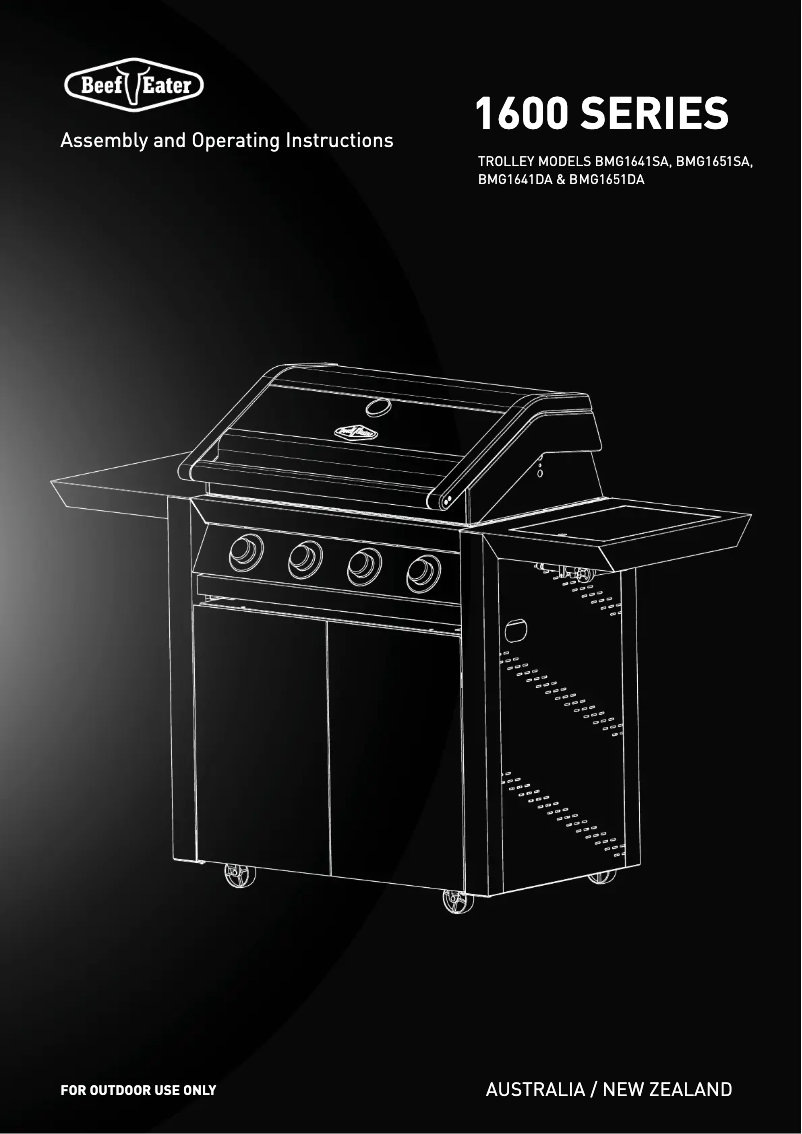 Page n°1 - Manuel utilisateur BeefEater 1600 Series BMG1651DA