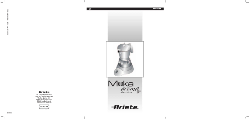 Page n°1 - Mode d'emploi Ariete Moka Aroma Elettrica 1358